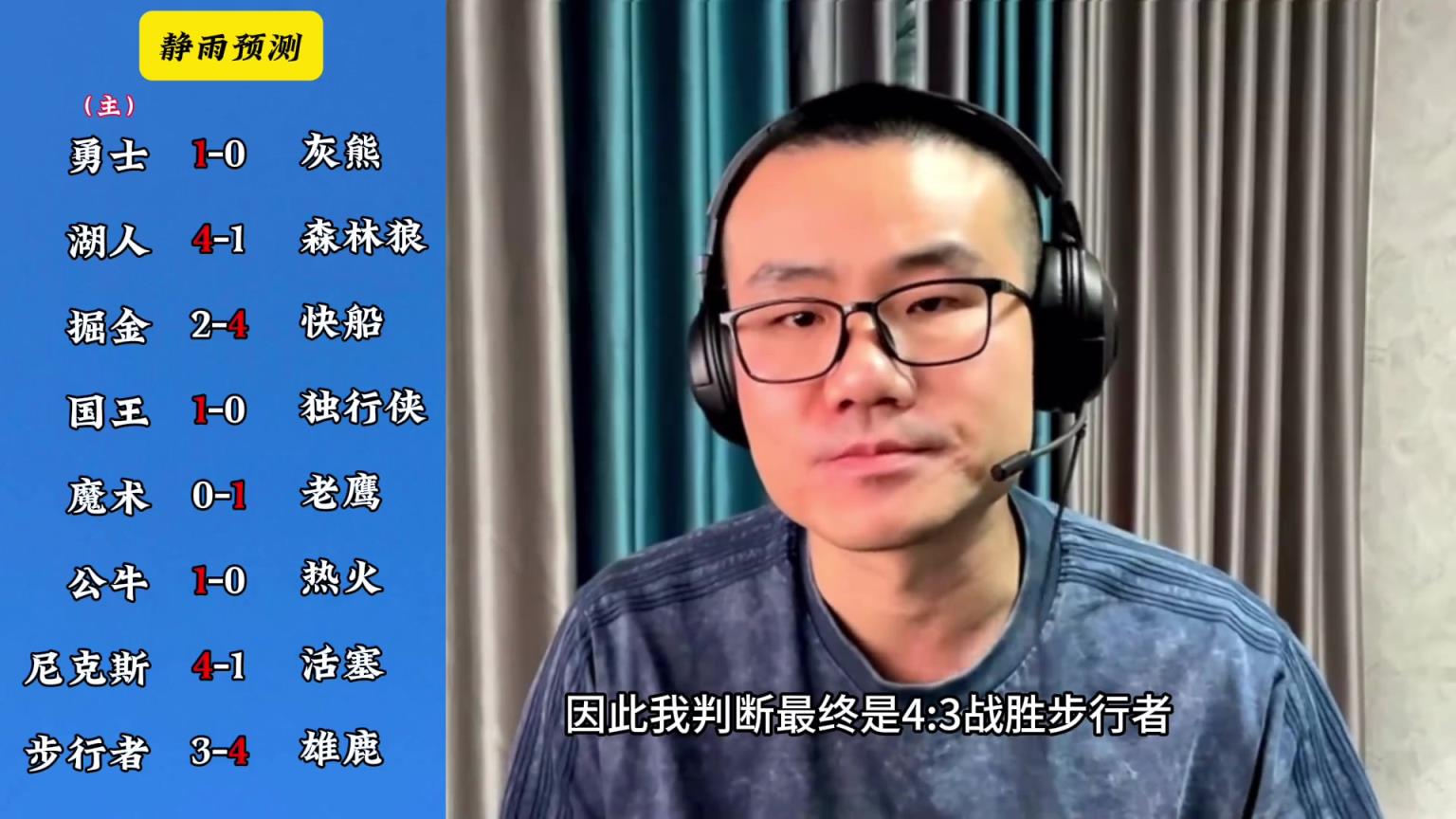 你同意嗎？靜雨對(duì)東西部季后賽球隊(duì)的預(yù)測(cè)：勇贏(yíng)熊 湖船尼鹿晉級(jí)